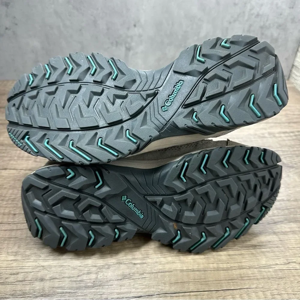 Columbia~Women's~Crestwood‎ Low Hiker Shoes Waterproof Gray/Blue~Size 7